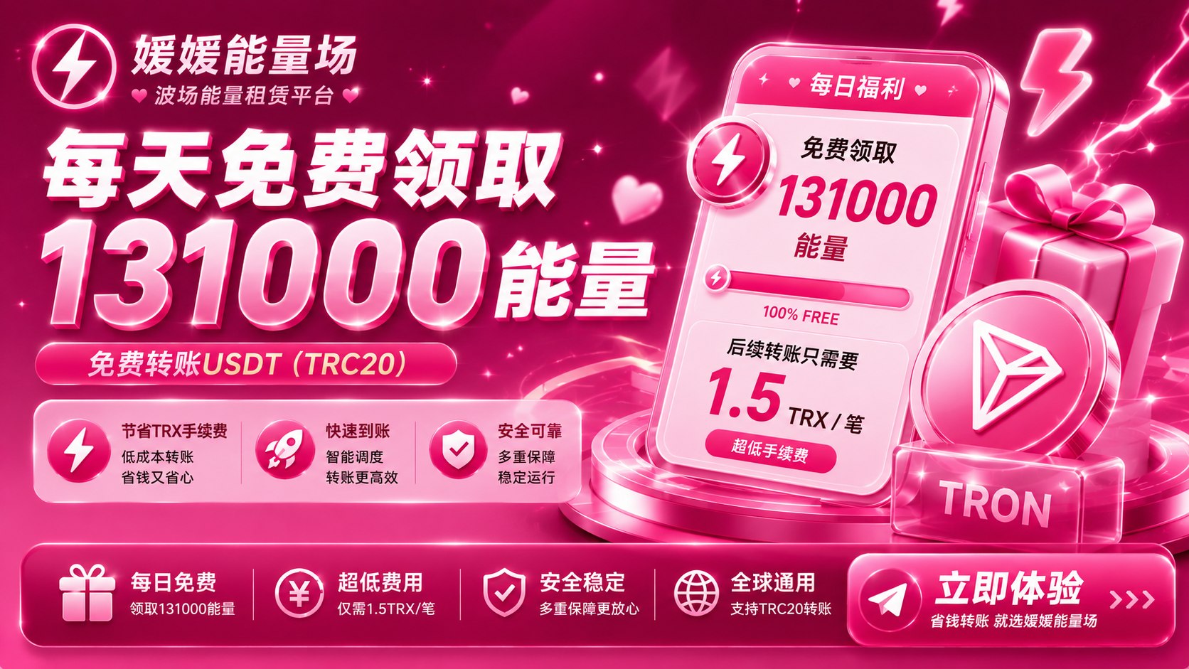 免费能量闪租—每日签到送两笔