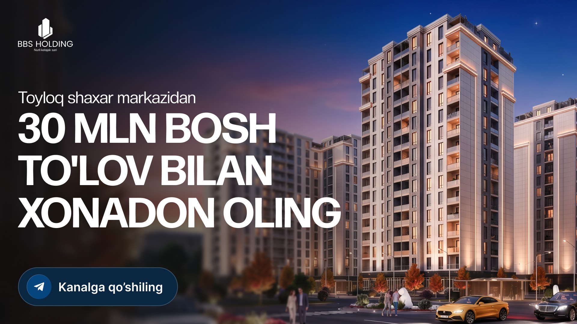 22-sentabr | Toyloq avenue loyihasi onlayn taqdimoti